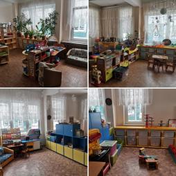 Группы (групповая, спальня, раздевалка, туалетная комната, посудомоечная) Созданная в группах развивающая предметно-пространственная среда соответствует ФГОС ДО и способствует коррекции нарушений у воспитанников с ОВЗ (с тяжелыми нарушениями речи)